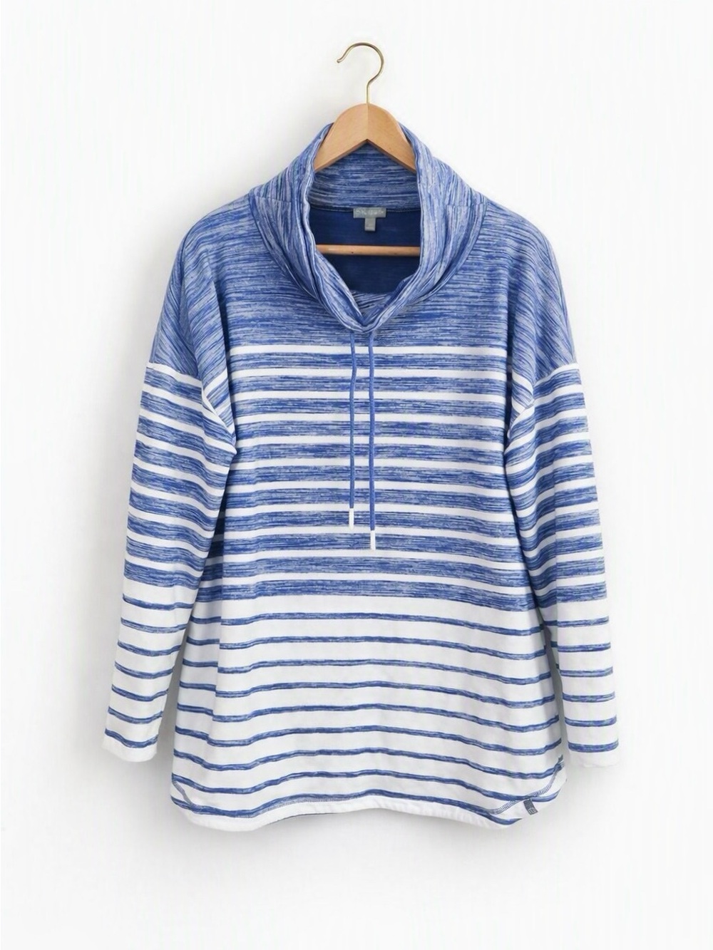 T by Talbots Cowl Neck Stripe Pullover